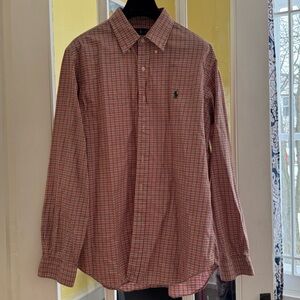 🐎 Vintage 90s Ralph Lauren Plaid Button Down Shirt - size L